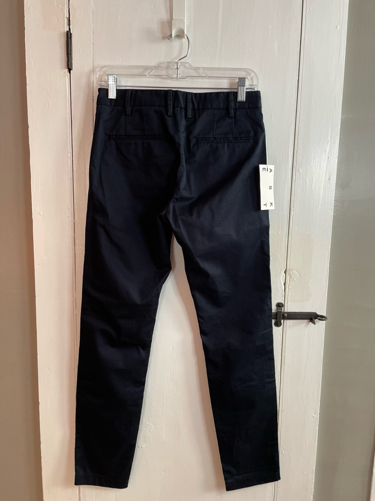 Asket Cotton Blend Dark Navy Classic Chino New With Tags Slim 28 Italian Fabric — image 5 of 8